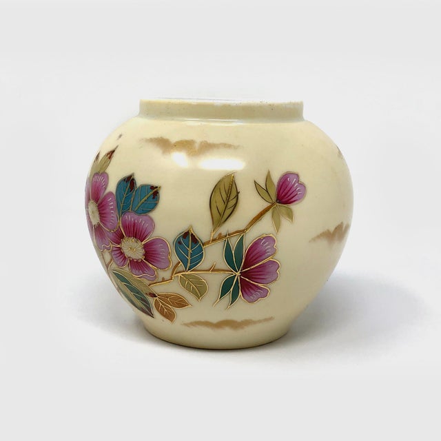 Traditional Antique Hand Painted Victoria Carlsbad Vase For Sale - Image 3 of 8