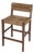 Valencia 25 in. Seat Height Woven Counter Stool with Back, Banana Leaf For Sale