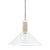 A cone-shaped shade in clean, clear glass lets brilliant, bright light shine through. The elongated neck is wrapped in...