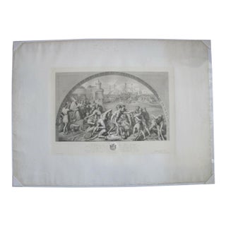 Defeat of the Saracens After Raphael Battle of Ostia Angelo Riggi Print For Sale