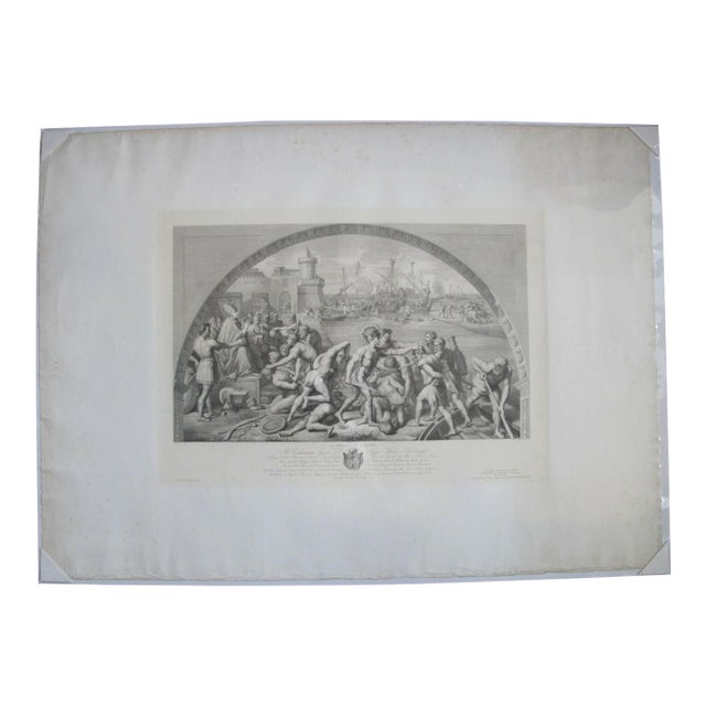 Defeat of the Saracens After Raphael Battle of Ostia Angelo Riggi Print For Sale