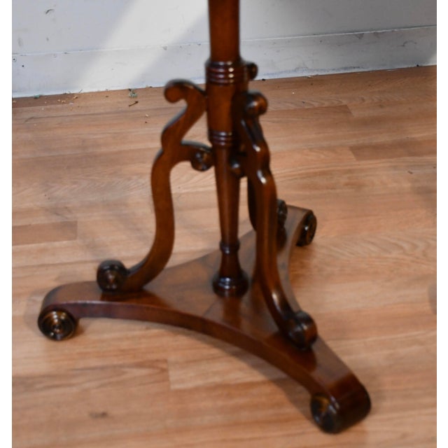 1920s English Regency Mahogany Banded Walnut Pair of Side Tables / End Tables For Sale - Image 14 of 16