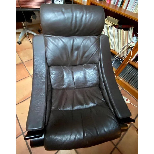 Lounge Chairs with Ottomans by Ake Fribytter, 1970, Set of 4 For Sale - Image 3 of 13