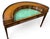 Vintage leather top Carlton House desk, handcrafted in New York by J. Zonon. The mahogany case is accented with burl...