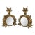 Antique French Pair of Gilt Brass Filigree & Glass Rococo Style Perfume Bottles For Sale