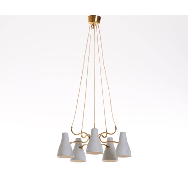 Metal Swedish Ceiling Light, 1950s For Sale - Image 7 of 12