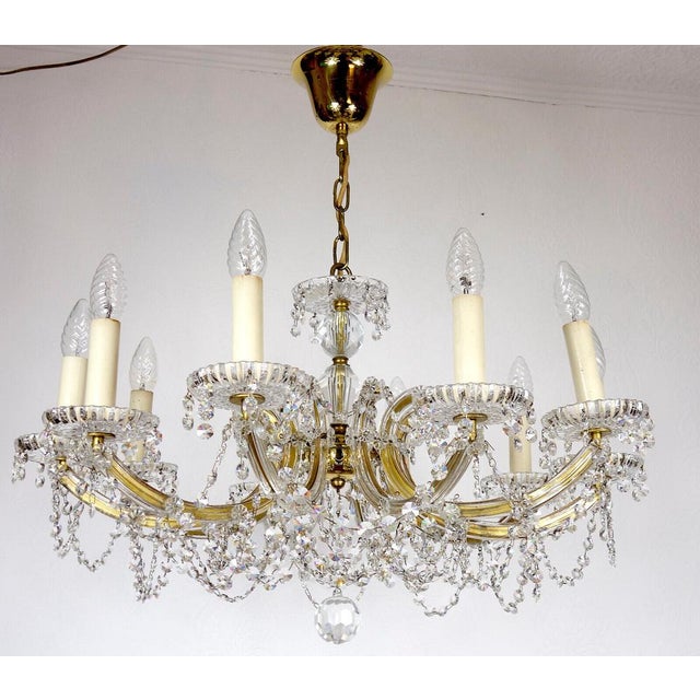 Maria Theresia Style Lead Crystal Chandelier, 1970s For Sale - Image 15 of 18