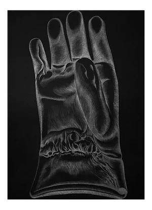 Black Glove - Original Etching by Giacomo Porzano - 1972 1972