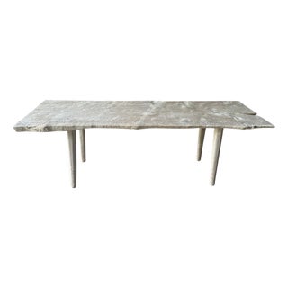 Andrianna Shamaris St. Barts Bleached Teak Wood Dining Table For Sale