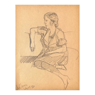 1930 Norman Kent Female Figure Study For Sale