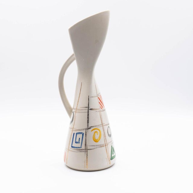 Ceramic Mid-Century Swirl Vase with Geometric Decor from Dümler & Breiden, 1960s For Sale - Image 7 of 13