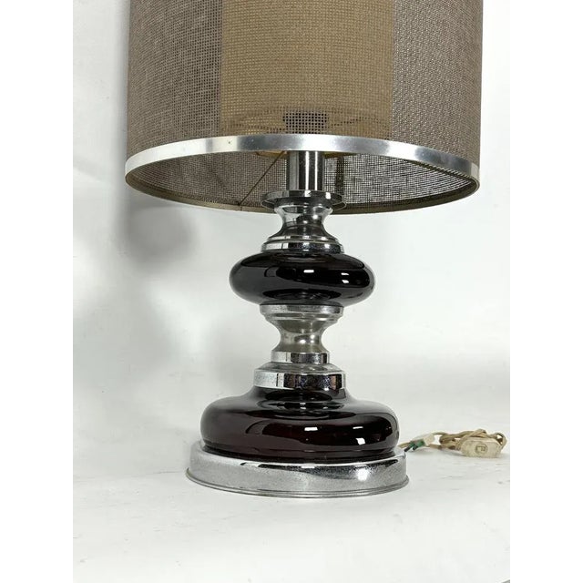 1970s Space Age Table Lamp in Chrome and Lacquer, Italy, 1970s For Sale - Image 5 of 11