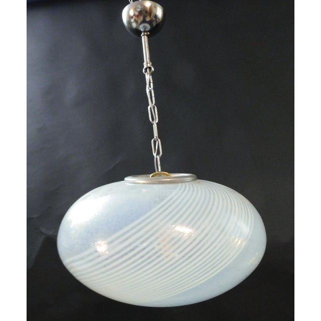 1960s 1960s Frosted Bollicine Murano Glass Pendant For Sale - Image 5 of 7