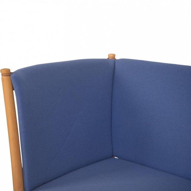 Spokeback Sofa in Blue Fabric by Børge Mogensen, 1994 For Sale - Image 3 of 17