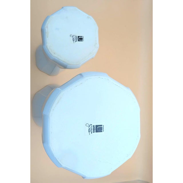 1990s Jonathan Adler "Raya" Ceramic Vases Designed for Umbra, Set of 2 For Sale - Image 9 of 10