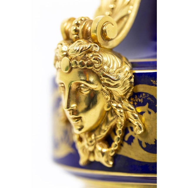 Green Sevres Porcelain Lamp, Circa 1880 For Sale - Image 8 of 13