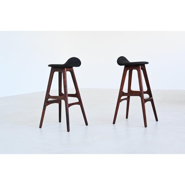 OD61 Bar Stools in Rosewood by Erik Buch for Oddense Mobler, Denmark, 1965, Set of 4 For Sale - Image 11 of 18