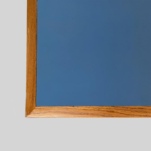 Mid-Century Modern Italian Desk in Blue Laminate and Wood, 1960s For Sale - Image 11 of 18