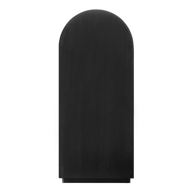 Marlow Black Wood Display Cabinet For Sale - Image 4 of 8