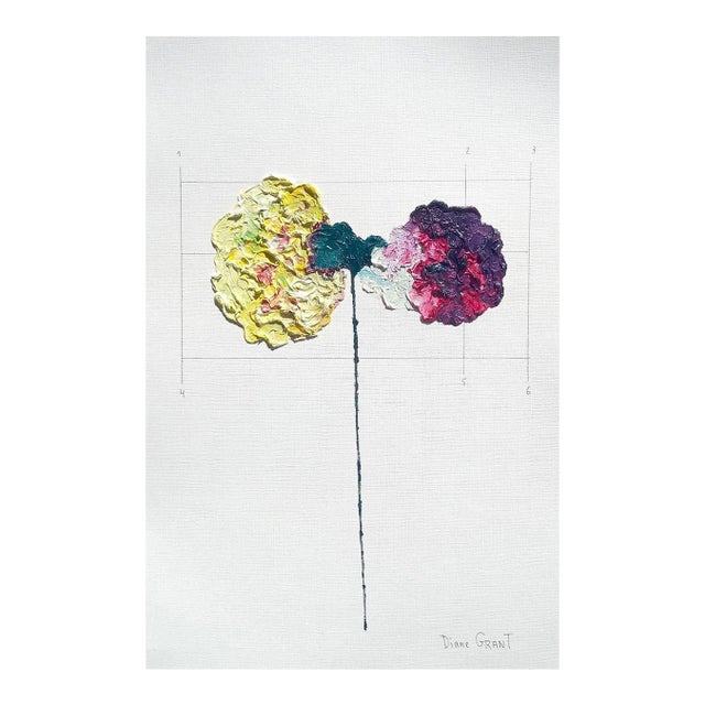 9.5" by 14.2" Unframed Organic Modern Original Botanical Floral Painting For Sale