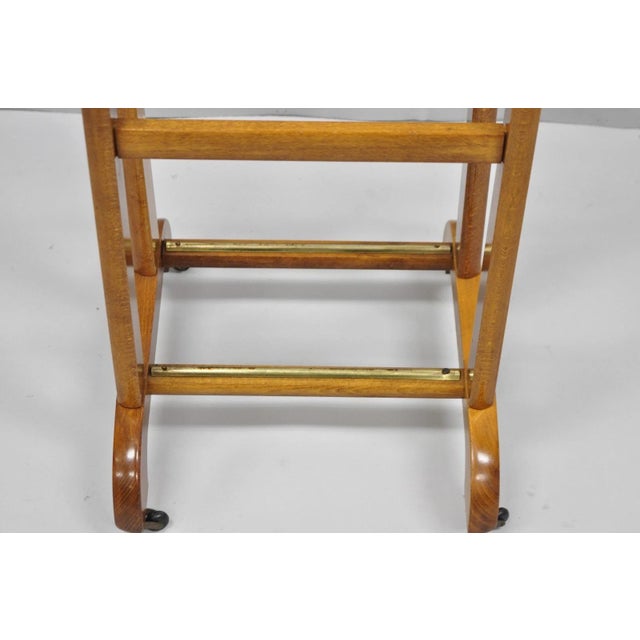 Vintage Fratelli Reguitti Italian Beech Wood 2 Tier Gentleman's Clothing Valet For Sale - Image 12 of 16