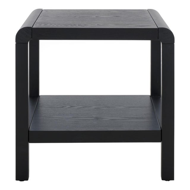 Omara 1 Shelf Side Table in Black For Sale
