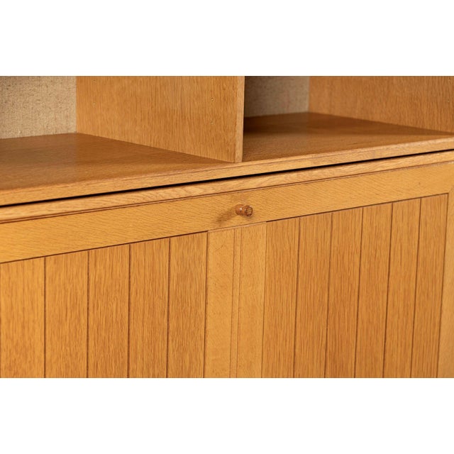 Danish Modern Oak Modular Wall Unit, Mid Century Bookcase Display Cabinet For Sale - Image 10 of 18