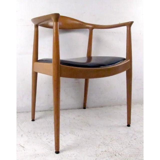 Vintage Wishbone Style Armchair For Sale - Image 4 of 9