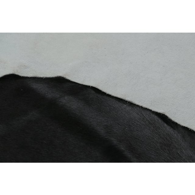 Rug & Kilim’s Contemporary Cowhide Solid Rug in Deep Black For Sale - Image 9 of 9