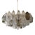 Early 21st Century Italian Poliedro Opalino and Smoke Glass Murano Glass Venini Style Sputnik Chandelier For Sale