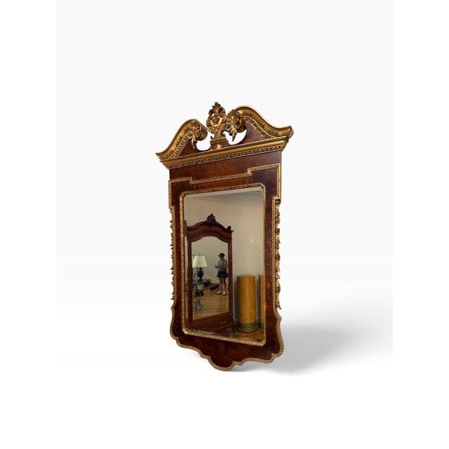 19C Style Regency Giltwood & Burl Walnut.