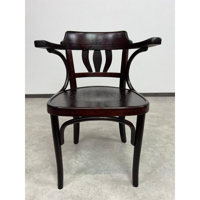 Secession Office Chair from Thonet, 1890s For Sale - Image 3 of 10