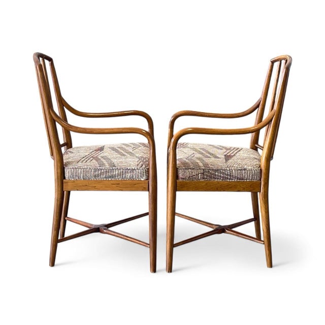 Mid 20th Century MCM Spindle Back Walnut Dining Chairs in the Style of Seven Robsjohn-Gibbings- Set of 6, Mid Century Modern For Sale - Image 5 of 12