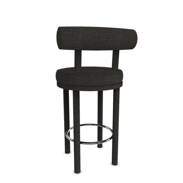 Collector Modern Moca Bar Chair in Safire 02 Fabric by Studio Rig For Sale - Image 4 of 7