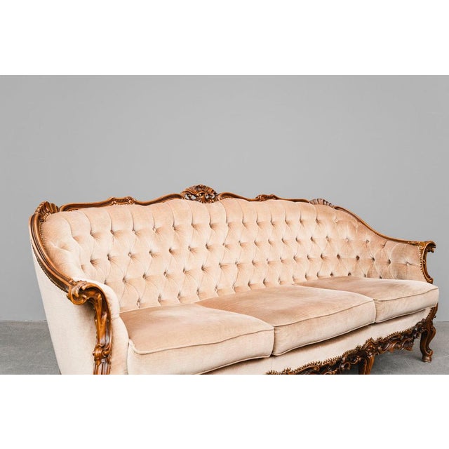 Baroque Style Sofa in Solid Wood, 20th Century For Sale - Image 9 of 18