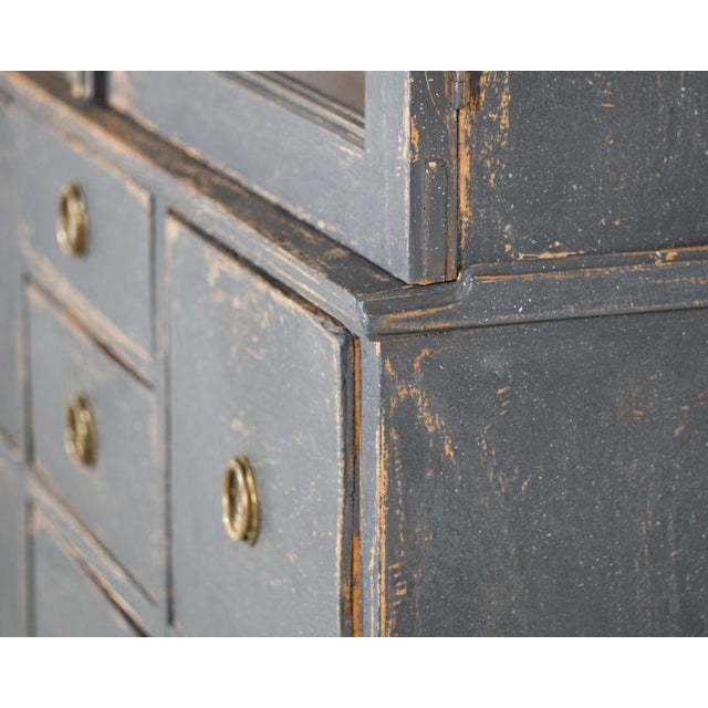 Wood Black Bureau with Multiple Drawers, 1800s For Sale - Image 7 of 10