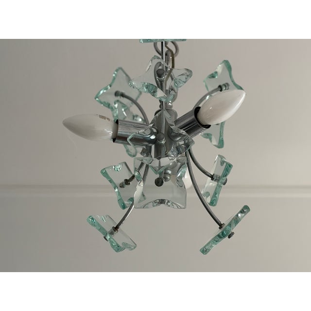Mid-Century Modern Glass Sputnik Chandelier from Fontana Arte, Italy, 1960s For Sale - Image 3 of 9