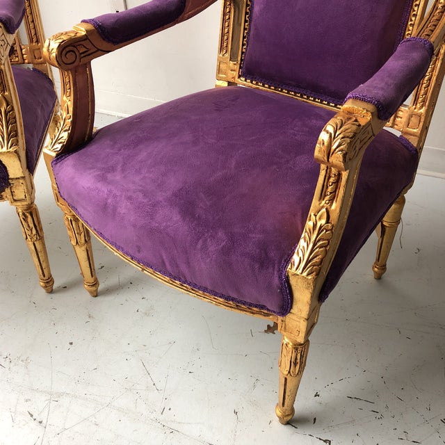Vintage Purple Throne Chairs a Pair Chairish