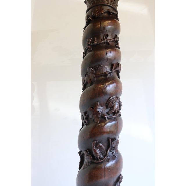 Antique French Oak Pedestal, 1860 For Sale - Image 6 of 11