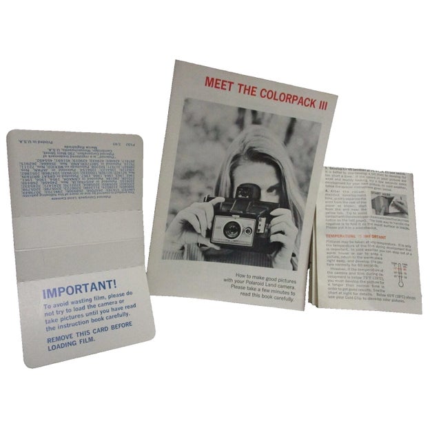 Polaroid Corporation Vintage 1970 Polaroid Colorpack 3 Land Camera For Sale - Image 4 of 9