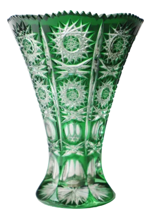Emerald Green Vase attributed to Val Saint Lambert