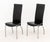 Metal Set of Eight Modern Black Leather Dining Chairs For Sale - Image 7 of 10