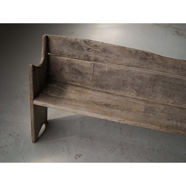 Wood Rustic Wood Farm Bench, France, 1800s For Sale - Image 7 of 17