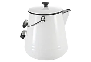 Black & White Enamelware Kettle