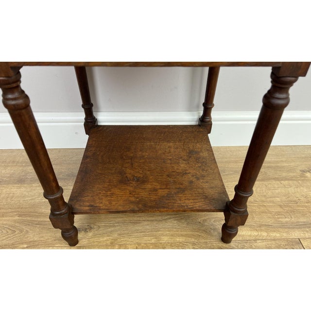 Wood Antique French Oak Carved Nightstand For Sale - Image 7 of 15