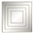 Op Art Square Brass Framed Mirror For Sale