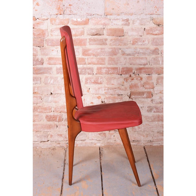 Wood Vintage French Art Deco Chairs by Jules Leleu for Stella, 1940s, Set of 6 For Sale - Image 7 of 15