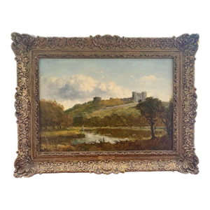 Oil on Canvas Carisbrooke Castle, Isle of Wight by Edmund John Niemann