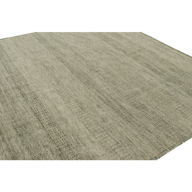 Rug & Kilim Rug & Kilim’s Contemporary Textural Rug in Tones of Green - 5x8 For Sale - Image 4 of 7