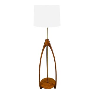 Mid Century Modeline Sculptural Walnut Floor Lamp After Adrian Pearsall For Sale